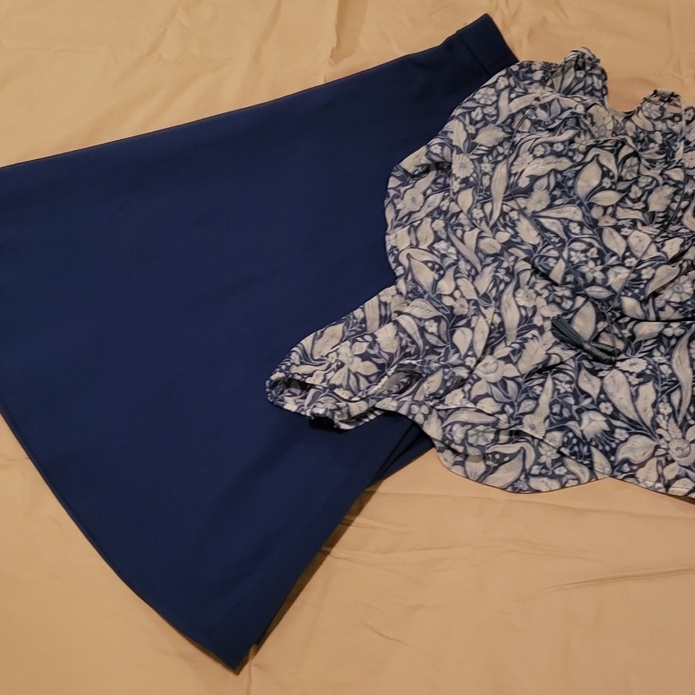Lane Bryant Gorgeous skirt in peacock blue  22/24